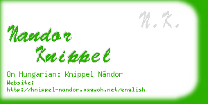 nandor knippel business card